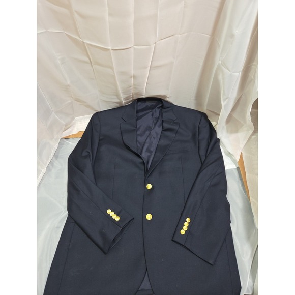 Ralph Lauren Other - Ralph Ralph Lauren 44R Navy Wool Blazer 2 Gold Button Closure 4 Button Sleeve EU